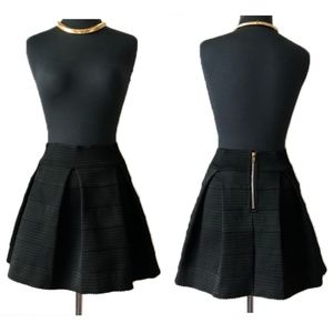 LF Kiwi Tucker Textured Box Pleat Skater Skirt